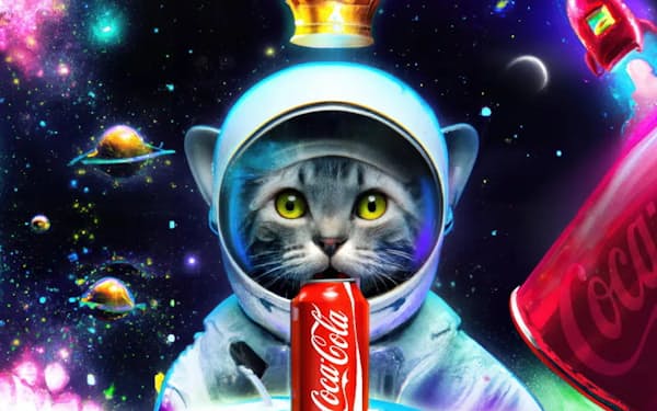 米コカ・コーラは生成AIをいち早く取り入れている(写真は同社が米オープンAIの画像生成AI「DALL-E」などを使って実施したアートコンテストの作例)=コカ・コーラ提供