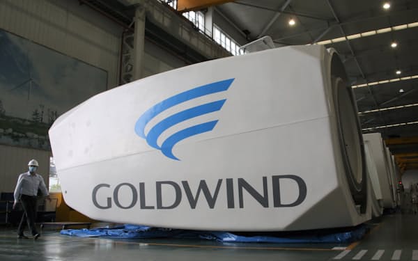 ゴールドウインドの風力発電機工場（2020年、江蘇省）