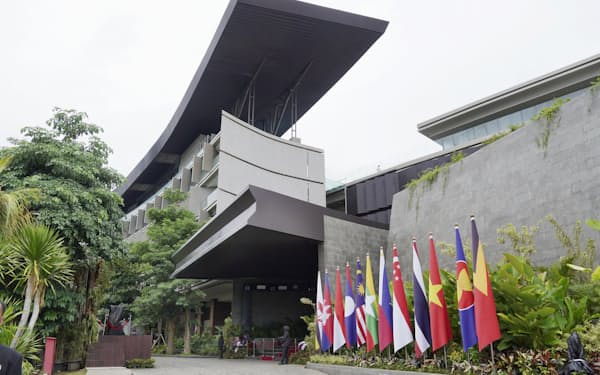 ASEAN首脳会議が開かれるインドネシア中部ラブアンバジョの会場（9日）＝共同