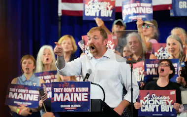 米民主党の進歩派は東部メーン州の上院議員選候補に、適切な身辺調査もなしにグラハム・プラトナー氏を担ぎ出した=AP
