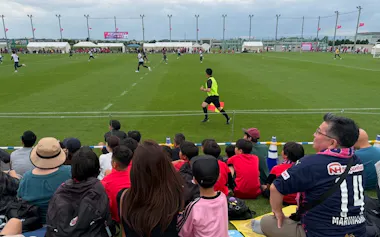 北海道東川町で開かれたセレッソ大阪のキャンプには多くの子供たちが訪れた(15日)