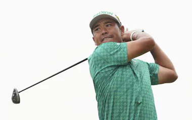 第2ラウンド、通算7アンダーで13位の松山英樹(24日、TPCツインシティーズ)=共同