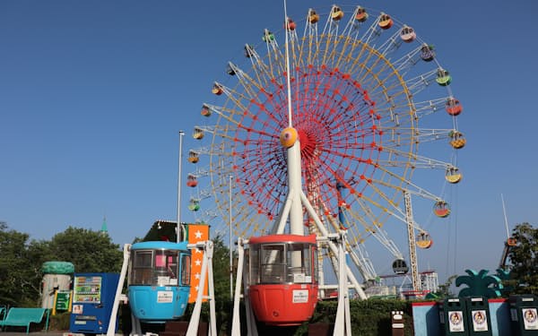 ゴンドラは休憩所や撮影スポットとして自由に利用できる（5月、栃木県那須町）