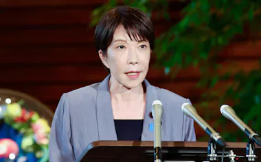 熊本県の地震について話す高市首相(28日、首相官邸)
