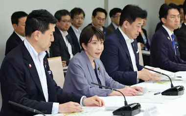 令和8年熊本地震非常災害対策本部会議で発言する高市首相(28日、首相官邸)