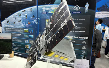 人工衛星技術の活用にはスタートアップ企業も乗り出している(19日、ブラジル・ベレン)