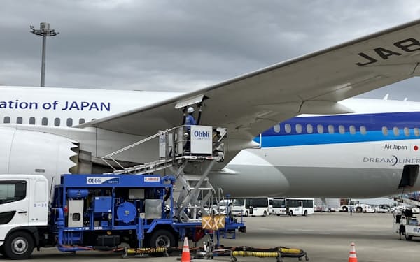 ＡＮＡはＧ７サミットに合わせ、広島空港発着便でＣＯ２排出実質ゼロ燃料のフライトを実施した