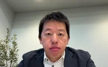 オンライン取材に応じる高田社長(30日)