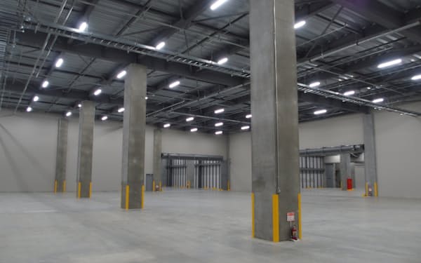 新倉庫も東扇島DC１同様に内部を広い空間にして作業効率を高める