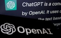 FILE PHOTO: The logo of OpenAI is displayed near a response by its AI chatbot ChatGPT on its website, in this illustration picture taken February 9, 2023. REUTERS/Florence Lo/Illustration///File Photo
