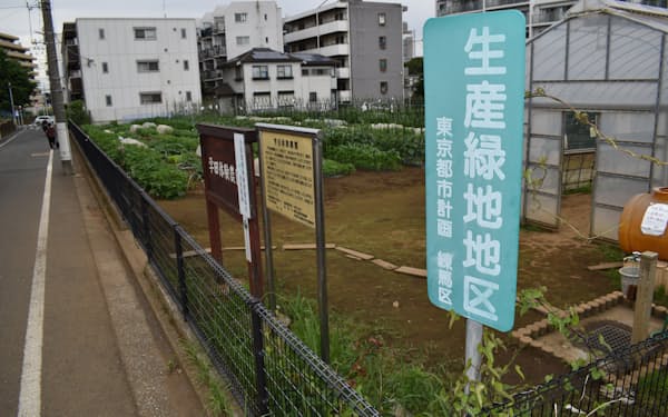 都内では市街化区域内の農地が大幅に減少している（５月下旬、東京都練馬区）