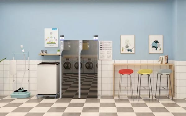 「海豚干衣」ブランドでクローゼット型共用衣類乾燥機を展開する＝企業提供
