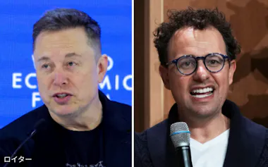 イーロン・マスク氏(写真左)とダリオ・アモデイ氏