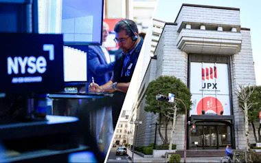 日本の投資家は東証の売買が続く日中でもリアルタイムで米国株を取引できるようになる(NIKKEI Montage/ロイター)