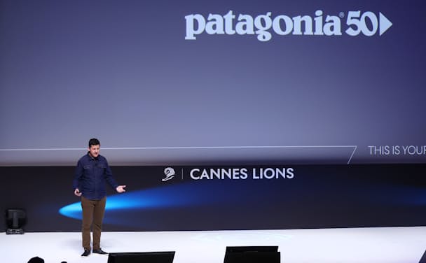 講演では50周年を記念する映像も放映された（Cannes Lions 2023, Getty Images）