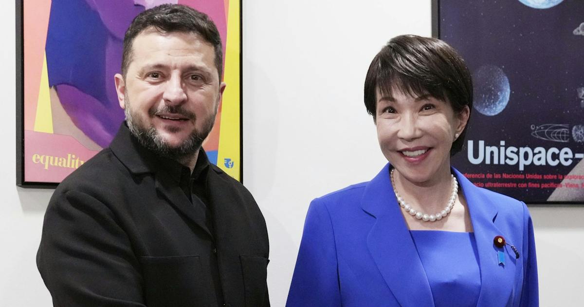 高市早苗首相、ゼレンスキー大統領と初会談 対ロシア制裁の継続強調 - 日本経済新聞