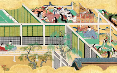 源氏物語絵巻(盛安本) 葵(部分、17世紀、京都国立博物館蔵)※この場面は11月1日まで展示