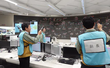 中部電力PGによる復旧訓練の様子(6日、名古屋市)