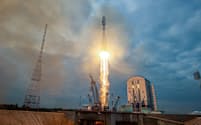 A Soyuz-2.1b rocket booster with a Fregat upper stage and the lunar landing spacecraft Luna-25 blasts off from a launchpad at the Vostochny Cosmodrome in the far eastern Amur region, Russia, August 11, 2023. Roscosmos/Vostochny Space Centre/Handout via REUTERS ATTENTION EDITORS - THIS IMAGE HAS BEEN SUPPLIED BY A THIRD PARTY. MANDATORY CREDIT.
