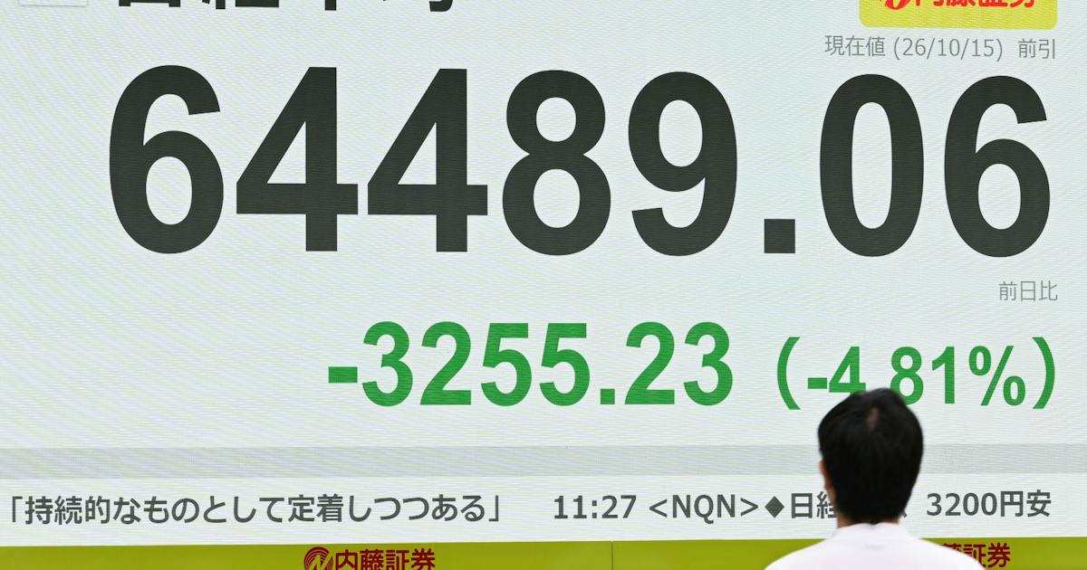 日経平均が急落!「コアウィーブ・ショック」と米CPI上振れでAI関連株に売り殺到