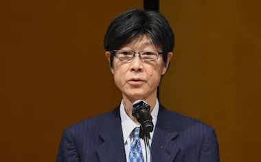 全国信用組合大会で挨拶する日銀の内田真一副総裁(16日、東京都千代田区)