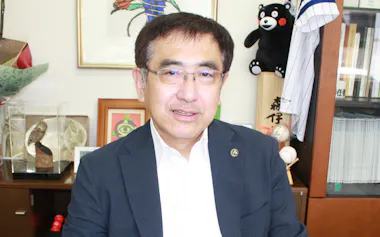 27年4月に愛媛大学の学長に就任することが決まった八尋副学長(7日、松山市内)