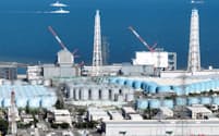 東電は福島第1原発で処理水の海洋放出を始めた(24日)