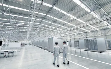 パワーエックスの蓄電池工場(岡山県玉野市)
