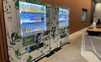 東京スカイツリー内に設置されたアサヒ飲料の「CO2を食べる自販機」