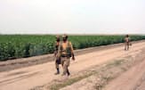 企業の農場プロジェクトを警備するパキスタン軍の兵士=EPA・時事
