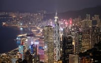 国際金融都市の香港に逆風が強まっている（９月、香港の金融街）＝ロイター