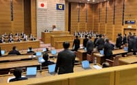 後藤田知事の多選自粛条例案を可決した（10日、徳島県議会）