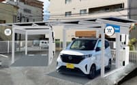 松山市と太陽石油のEVカーシェアリングのイメージ