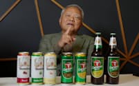 タイのビール市場に参入するカラバオグループのサティエンCEO（10月、バンコク）=遠藤啓生撮影