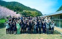 神山まるごと高専の開校式典で（4月、徳島県神山町）