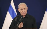 イスラエルのネタニヤフ首相は攻撃継続を強調（写真は28日）=AP