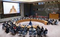 国連安保理は30日、ガザ情勢を協議する会合を開いた＝国連提供