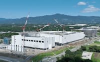 TSMC熊本工場は24年12月の出荷開始に向けた準備を急いでいる（９月、熊本県菊陽町）