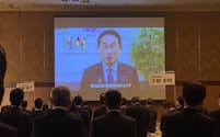 岸田首相は広島県連の会合にビデオメッセージを寄せた（5日、広島市）