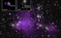 研究チームは地球から132億光年離れたブラックホールを観測した（NASA提供）