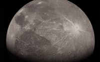 木星探査機「ジュノー」が撮影した衛星「ガニメデ」＝NASA/JPL-Caltech/SwRI/MSSS/Kalleheikki Kannisto