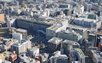 JR博多駅の「空中都市プロジェクト」は駅南側の在来線上にオフィスやホテルなどが入った施設を28年までに完成させる（福岡市）