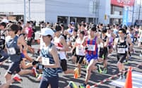 香川丸亀国際ハーフマラソンは日本記録が出た大会としても有名だ(2023年２月５日）

