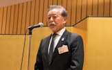 「変化に対応する努力が必要」とあいさつする堀場代表幹事（16日、京都市）