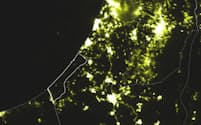 （11月15日）=米コロラド鉱山大学の公開するNASAの衛星画像を日経が加工