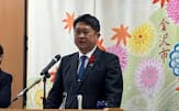 村山卓市長は金沢都ホテル跡地の利活用を巡り「市として積極的に関わりたい」と話した（17日、金沢市）