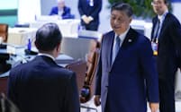 APEC首脳会議に出席した中国の習近平国家主席㊥（17日、サンフランシスコ）＝AP