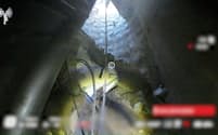 イスラエル軍が19日公開した、ガザ地区のシファ病院の地下で発見したとするトンネル（軍提供・共同）