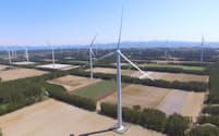 グリーン・パワー・インベストメント（ＧＰＩ）が2020年4月に運転を始めた風力発電所（青森県つがる市）
