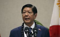 フィリピンのマルコス大統領は一貫して領有権を重視する姿勢を示す（19日、米ハワイ州）＝ＡＰ